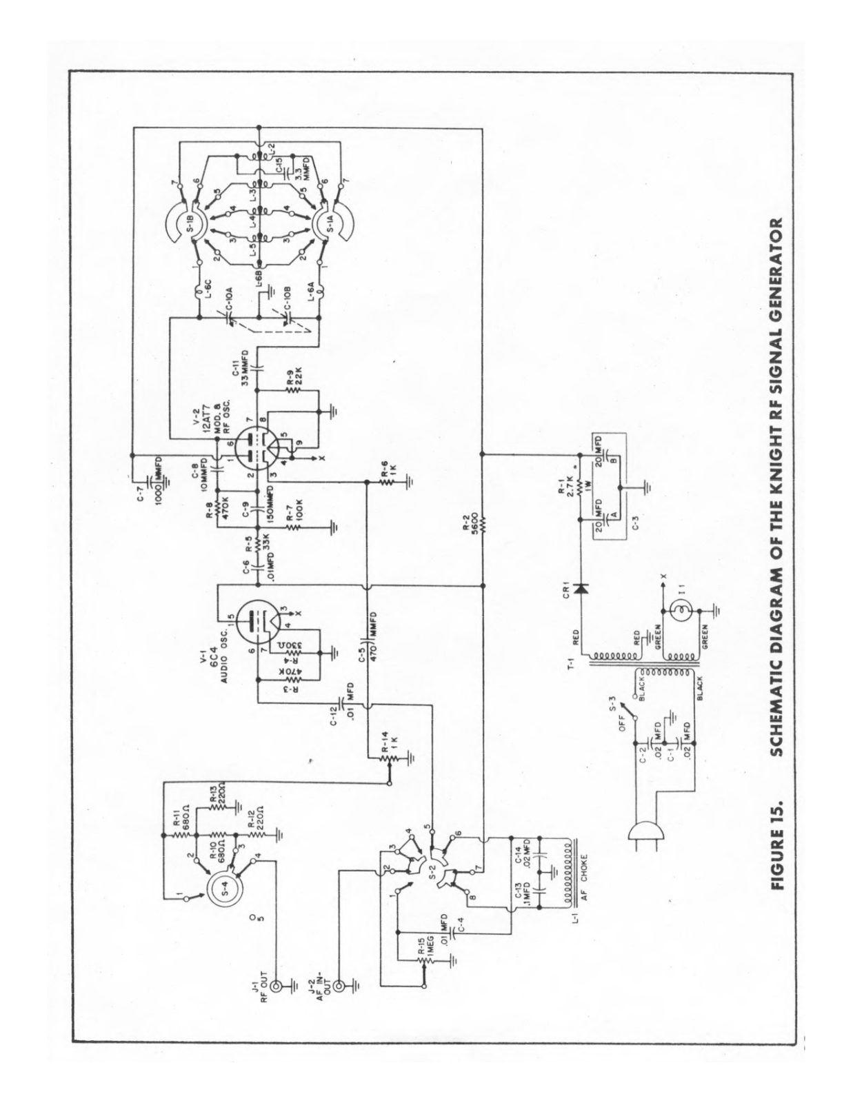 KNIGHTKIT KG-650 RF SCHEMATIC