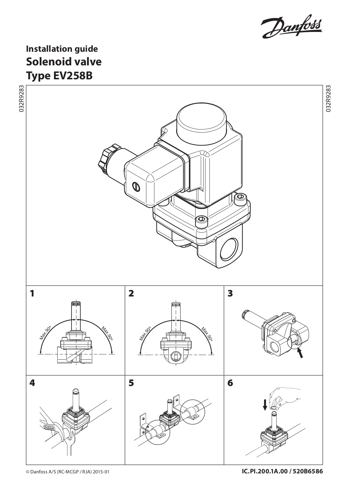 Danfoss EV258B Installation guide