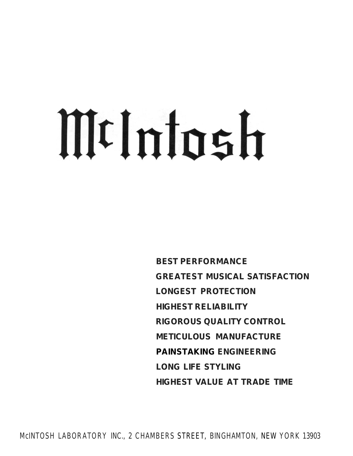 Mcintosh PROTECTION catalog