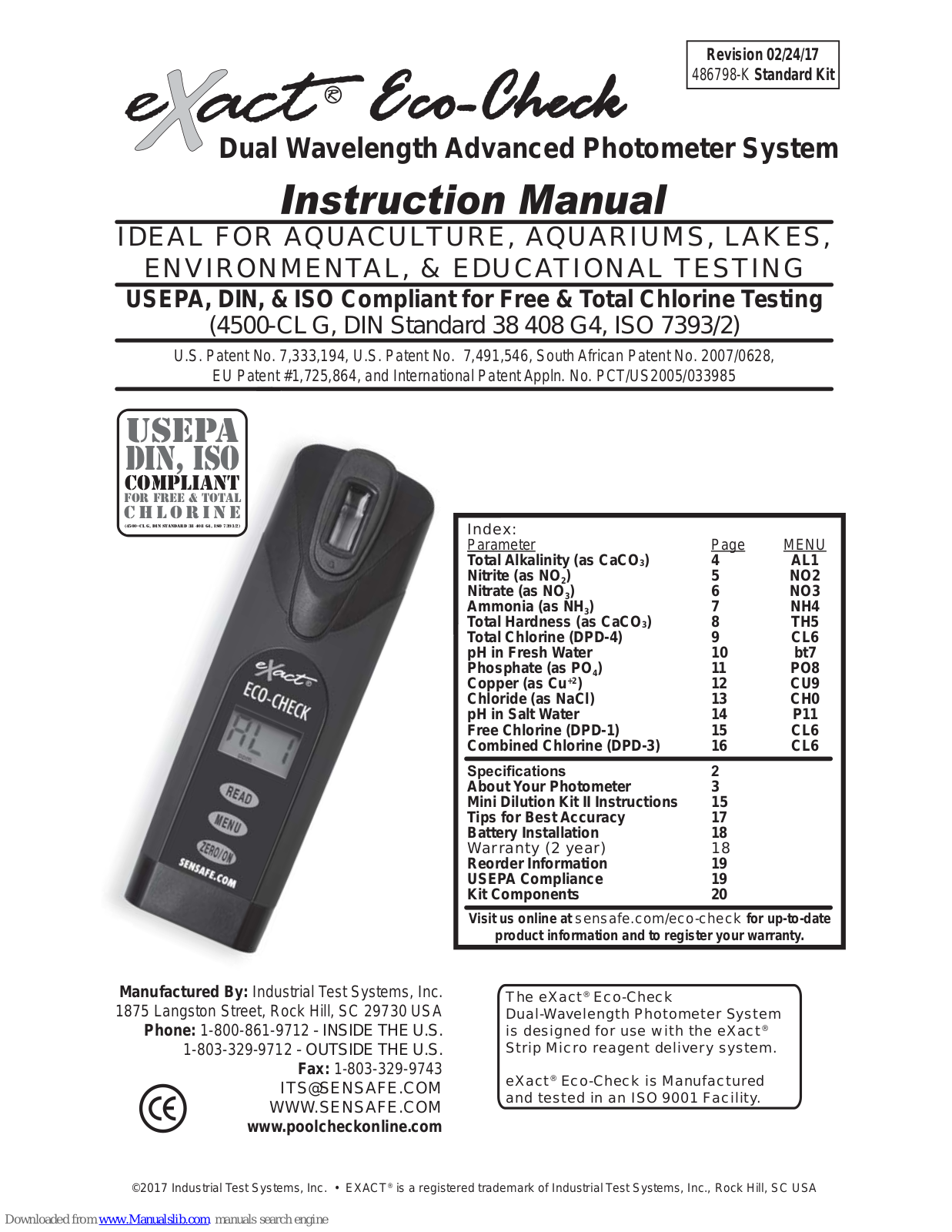 eXact Eco-Check Instruction Manual