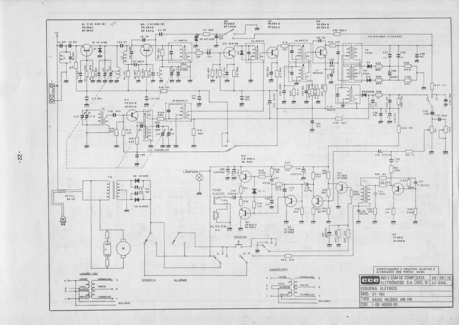 CCE DT-102 Schematic