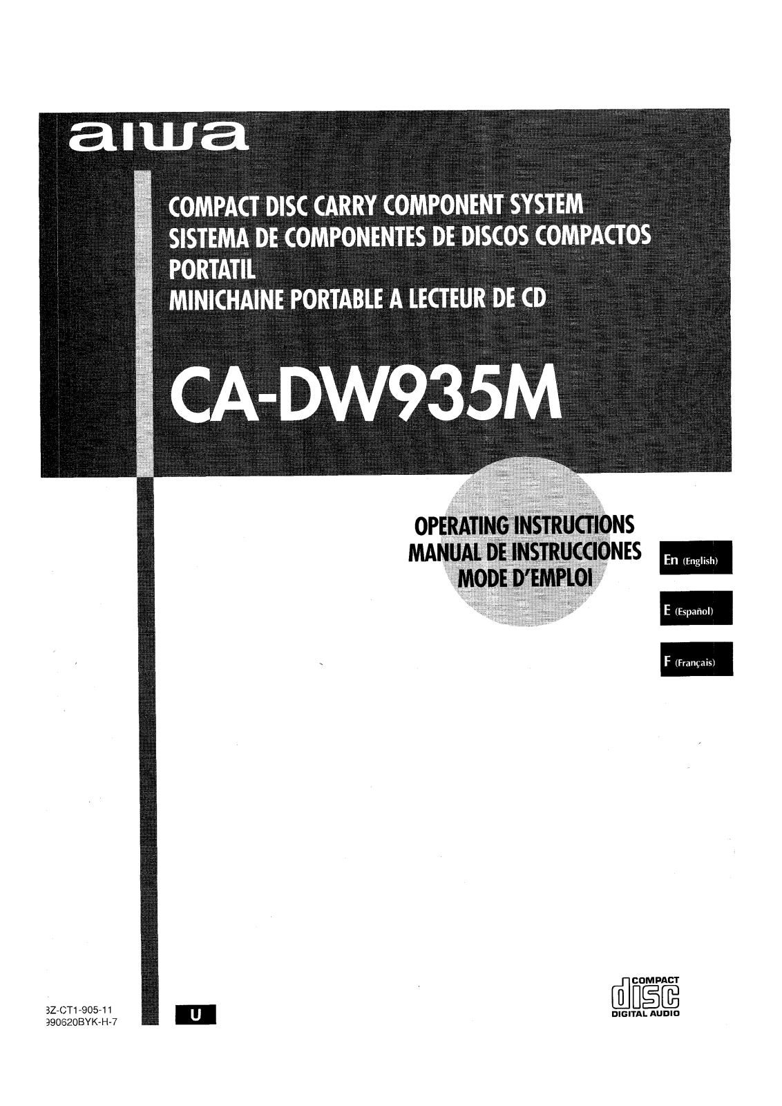 Aiwa CA-DW935M Owners Manual