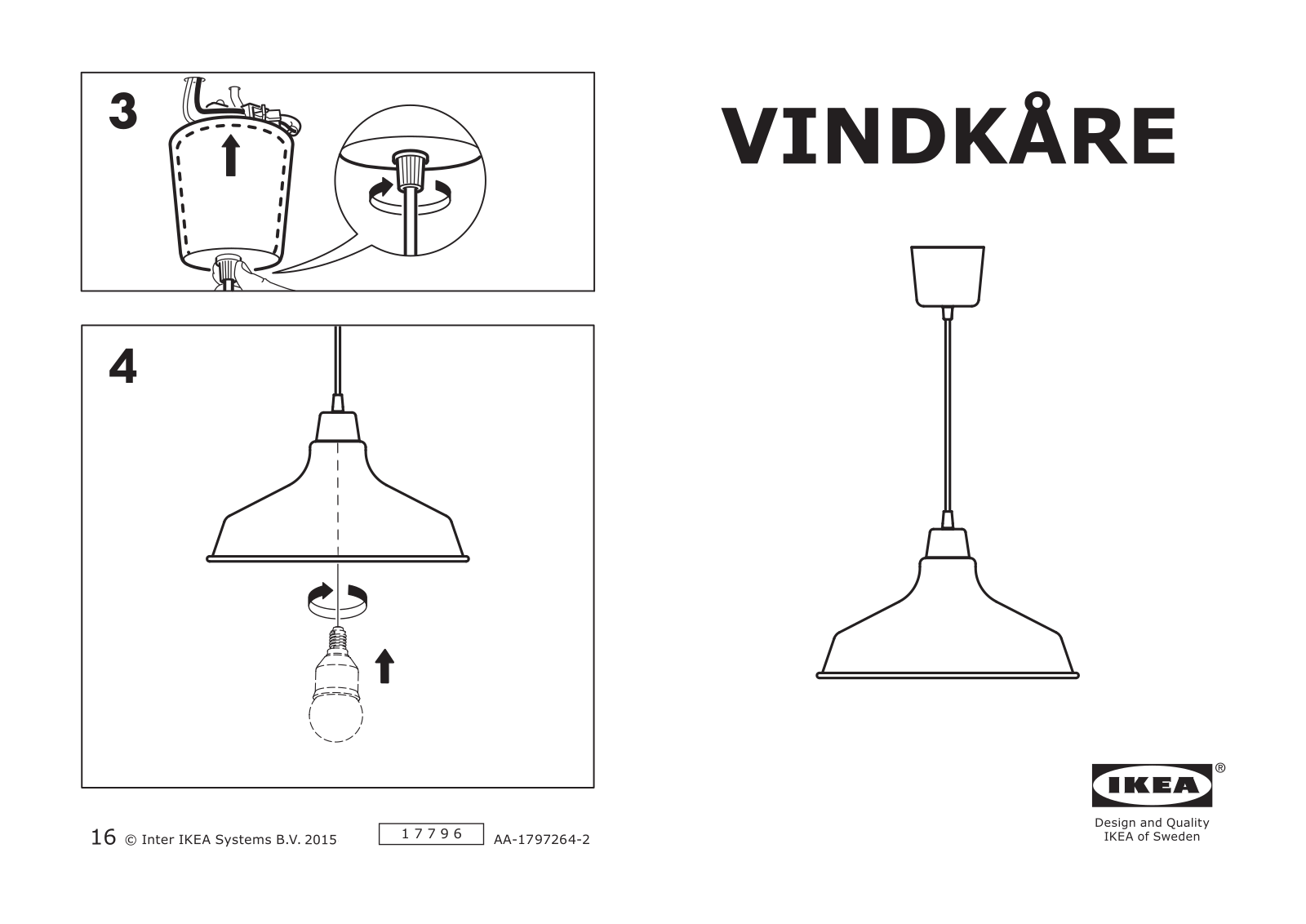 IKEA VINDKARE User Manual