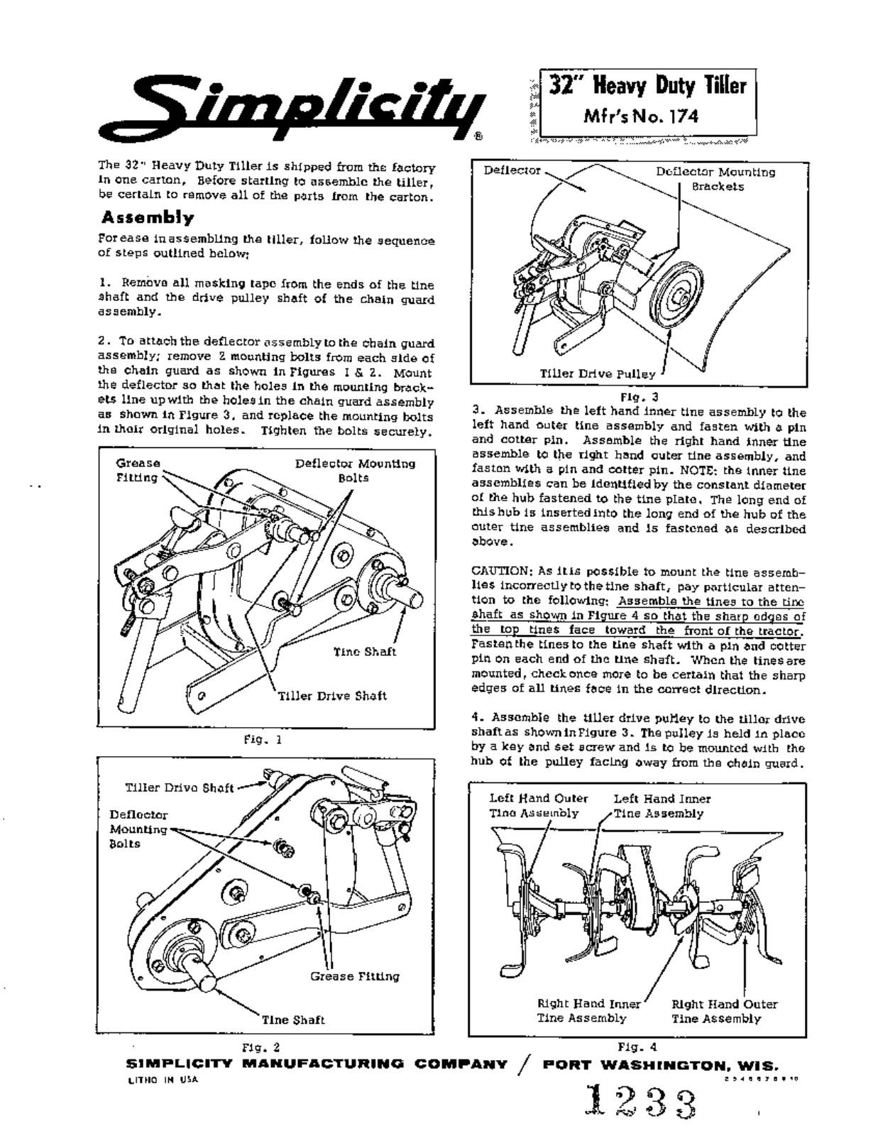 Simplicity 174 User Manual