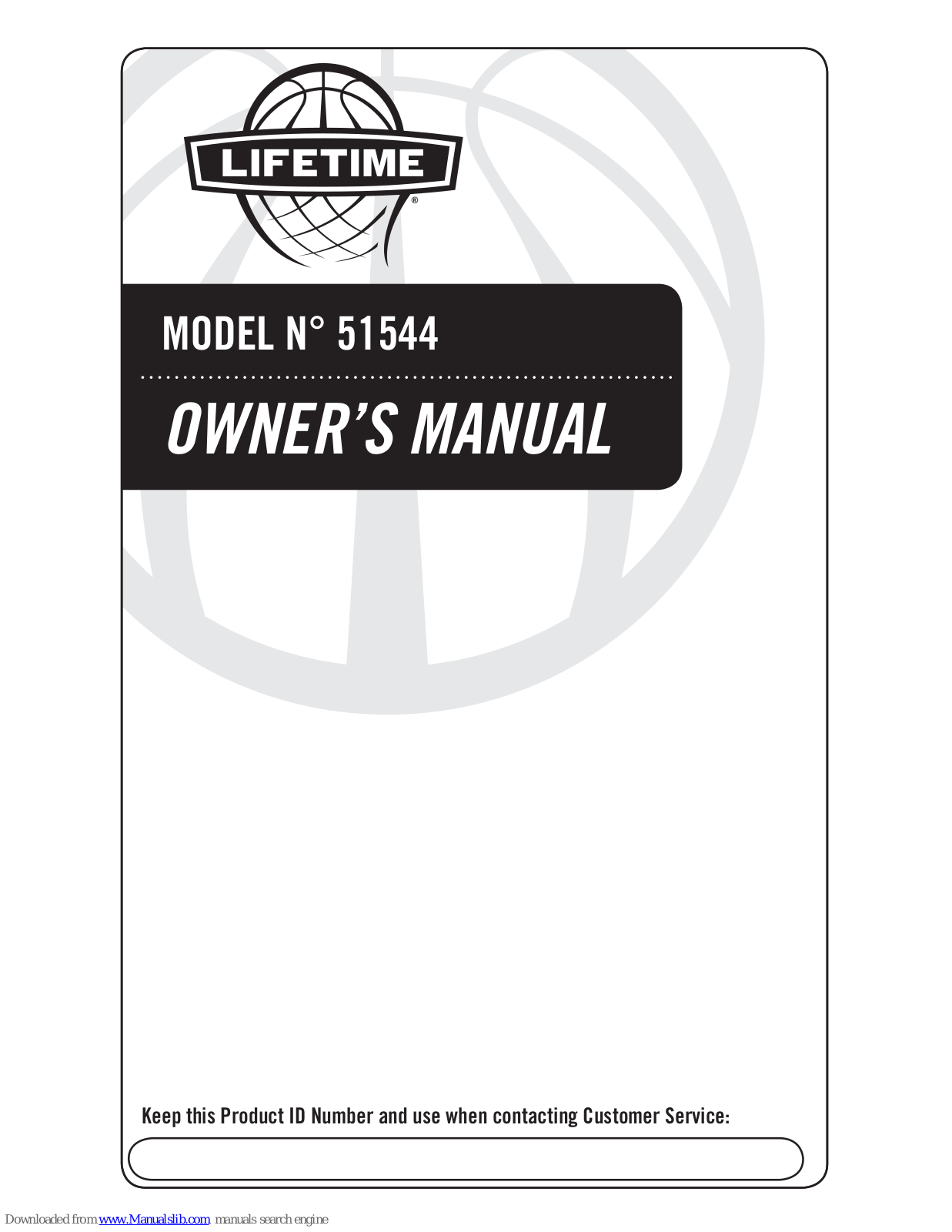 Lifetime 51544, 90086 Owner's Manual