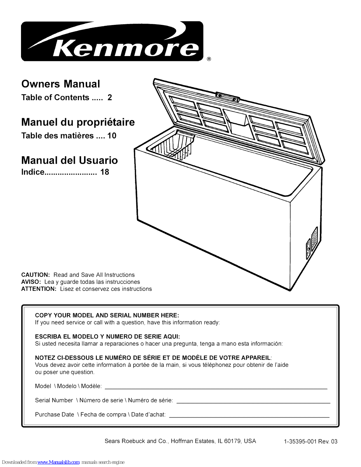 Kenmore Freezer Owner's Manual - ManualMachine.com