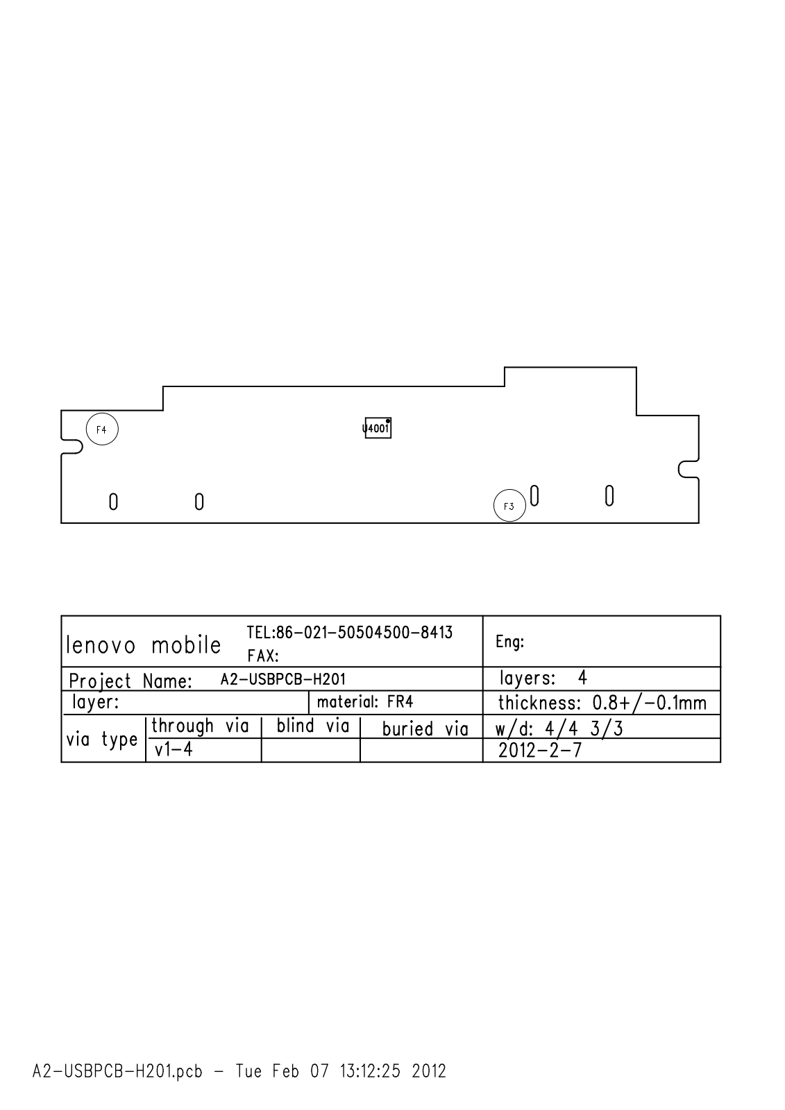 Lenovo A2107A Schematic