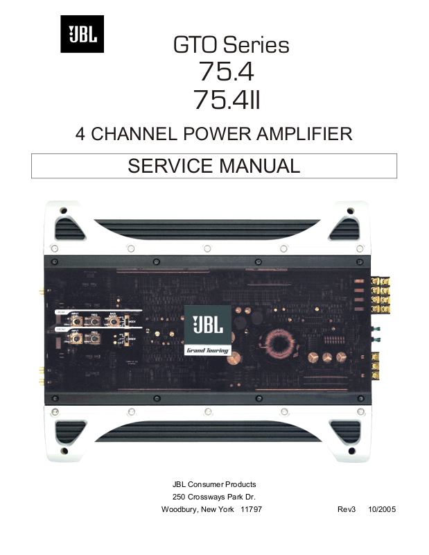 JBL GTO75.4 4chアンプ JBL Gto75.4 Vintage Old School Clean Power 142w rms x 4 at 2