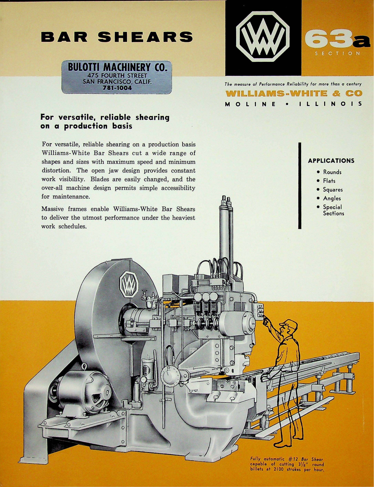Williams, White & Co. Bar Shears Shear - ManualMachine.com