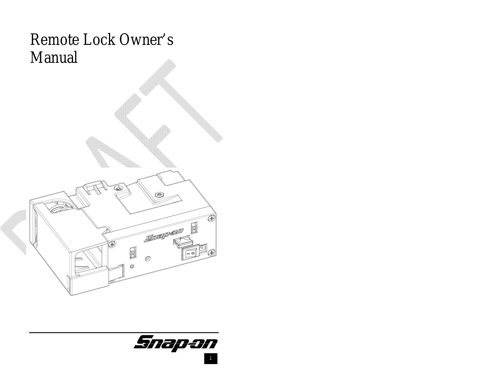 Snap on orporated 872737A Users manual