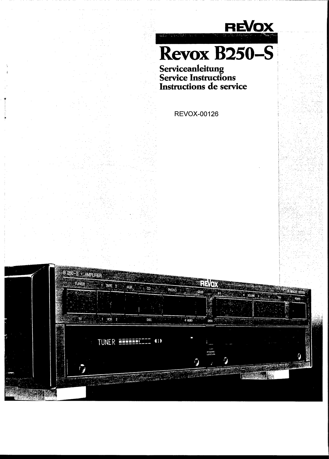 Revox B-250-S Service manual