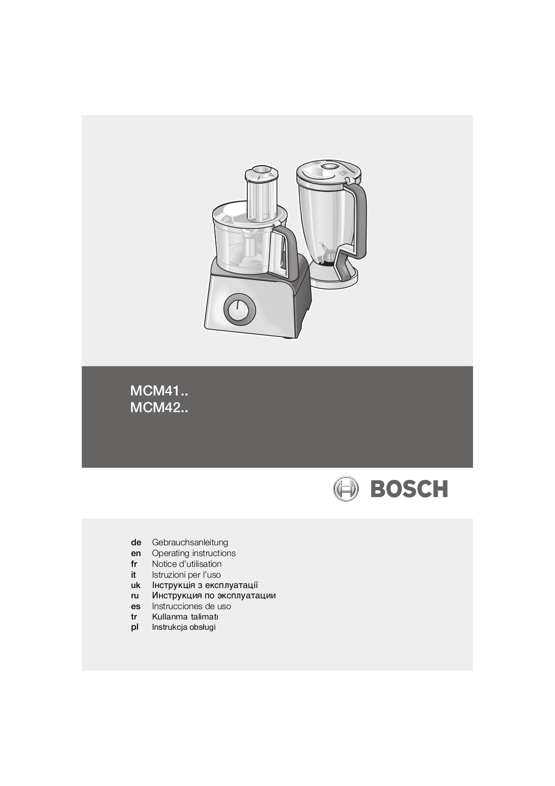 BOSCH MCM4100 User Manual