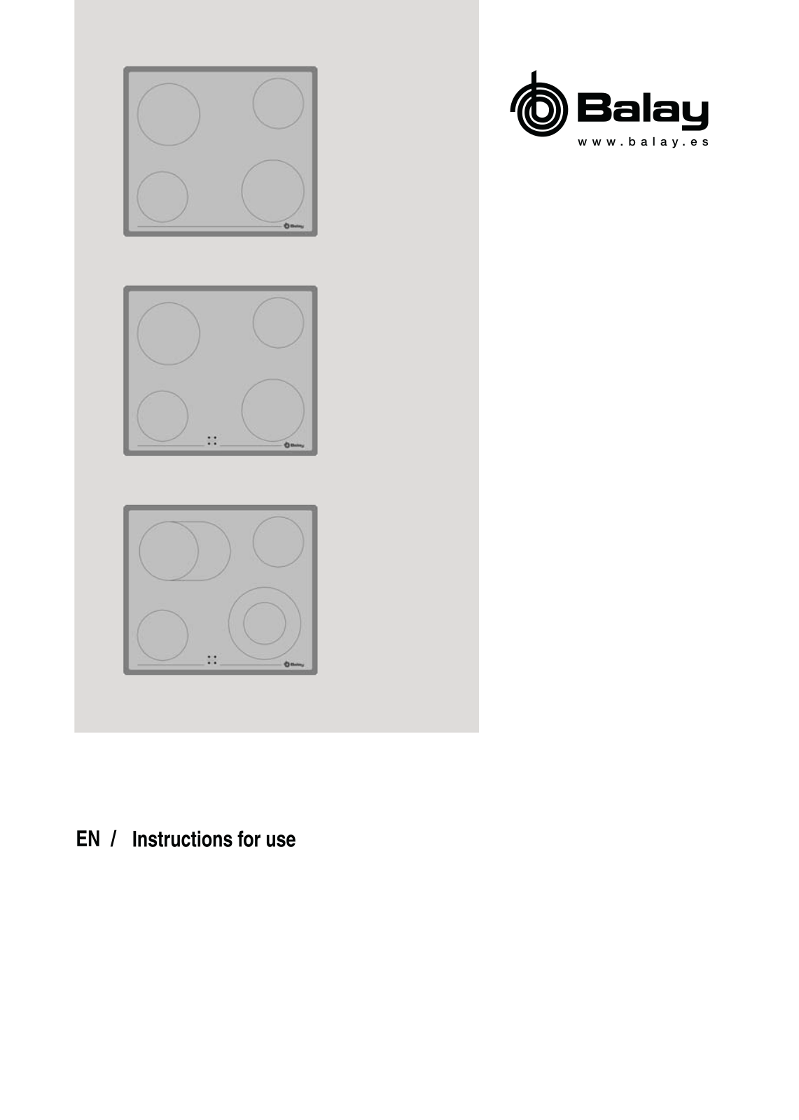 Balay EK4BY56, EK2BY56, EK5BY56 User Manual