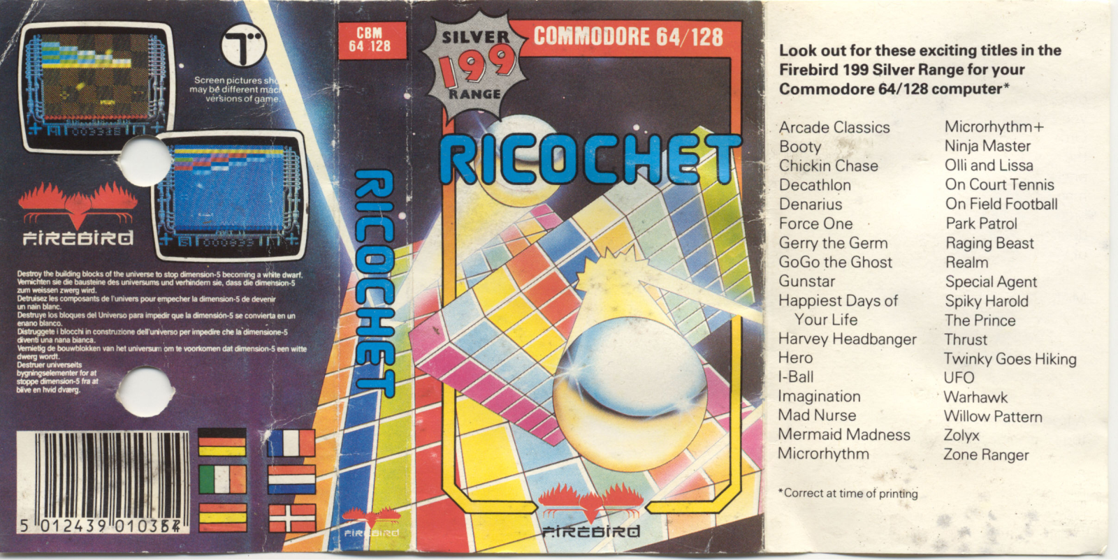 Firebird Software Ricochet (1988) User guide - ManualMachine.com
