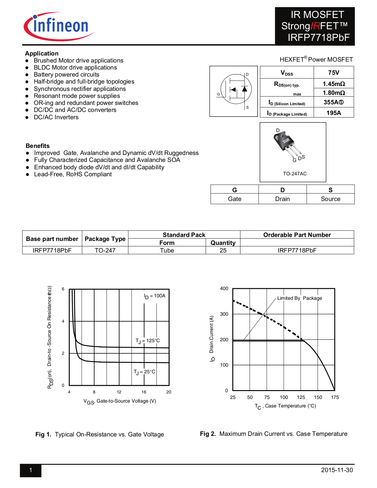 Datasheet IRFP7718PBF Datasheet - ManualMachine.com