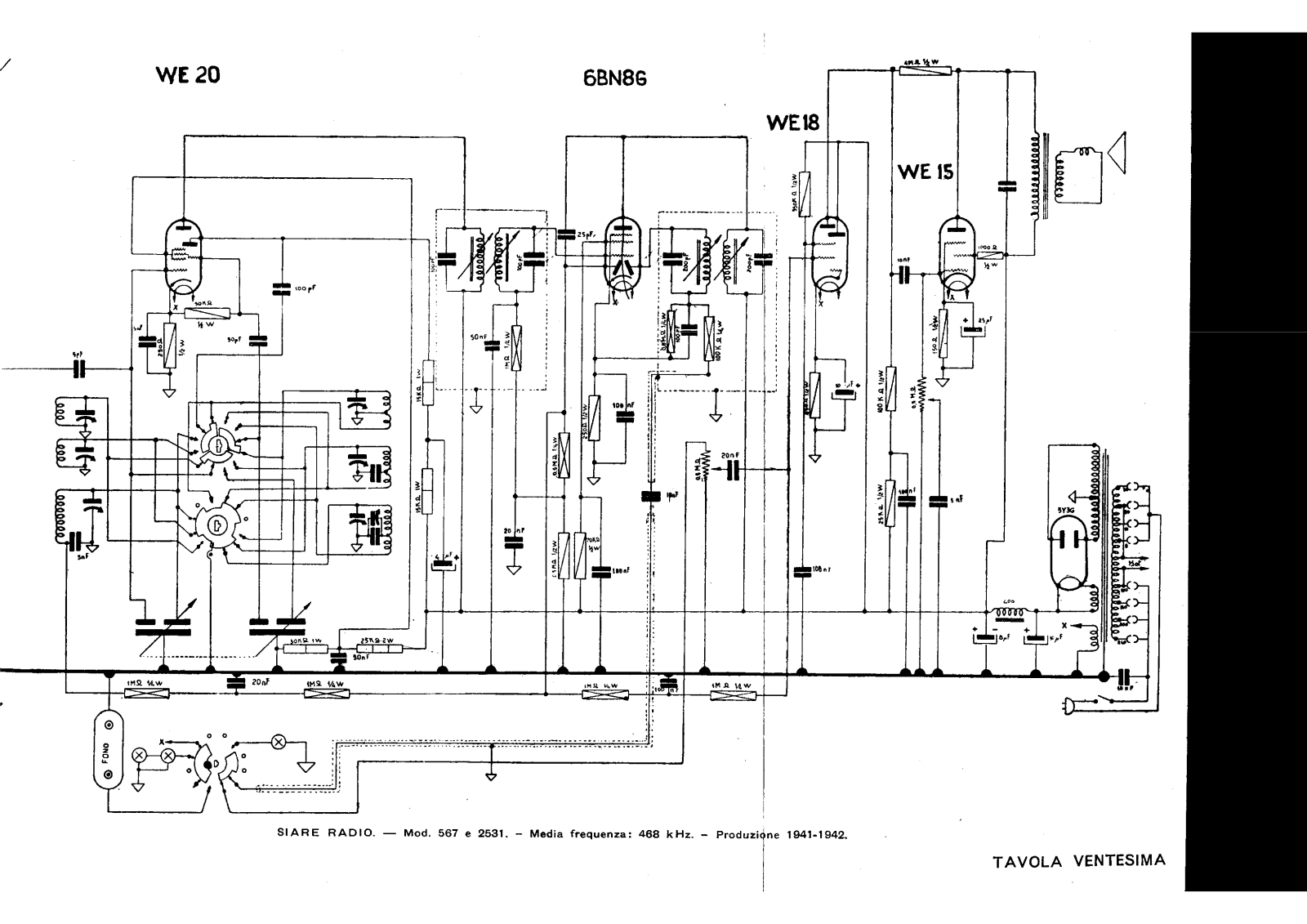 Siare Crosley 567, 2531 schematic