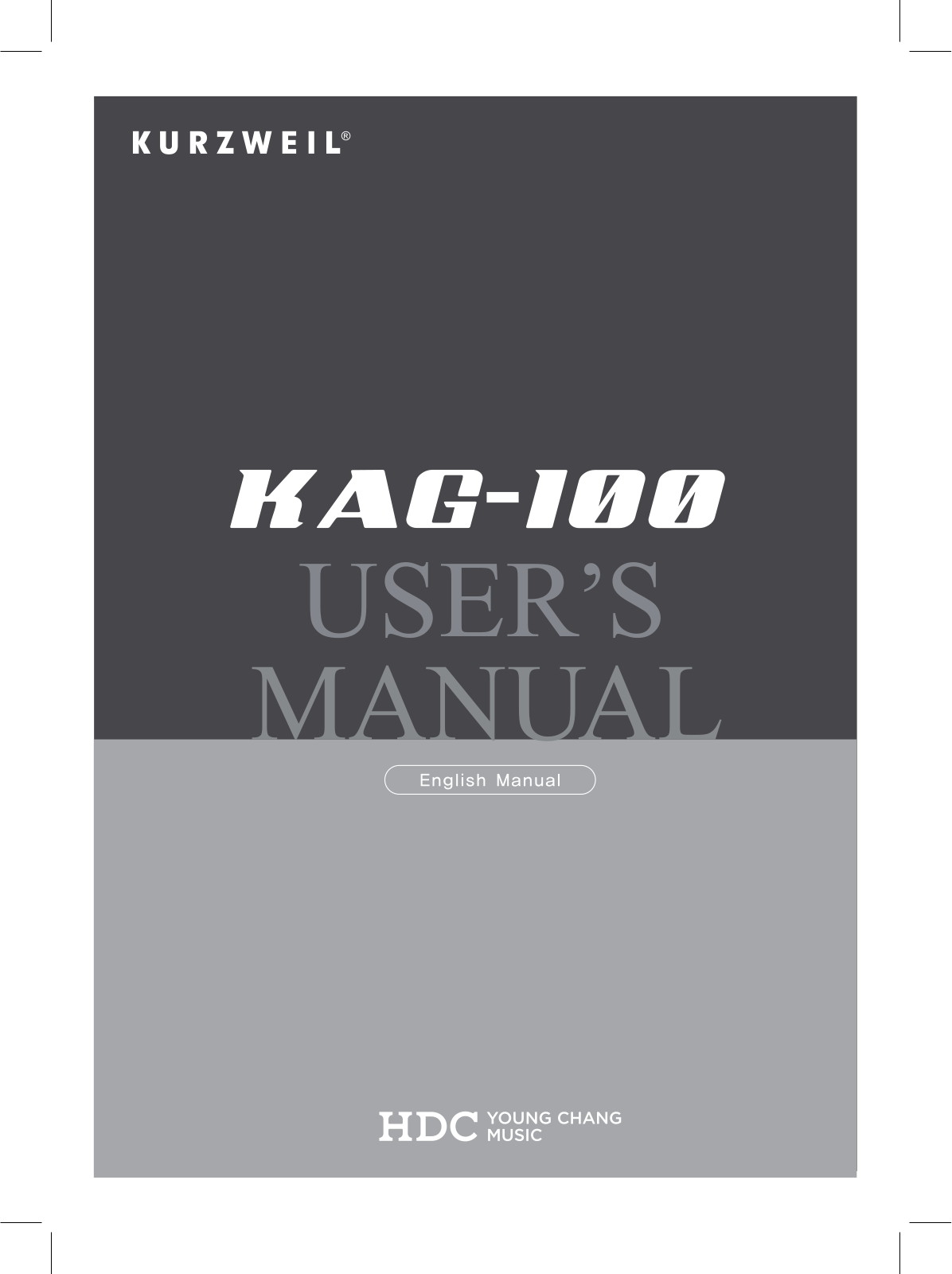 Kurzweil KAG 100 User manual