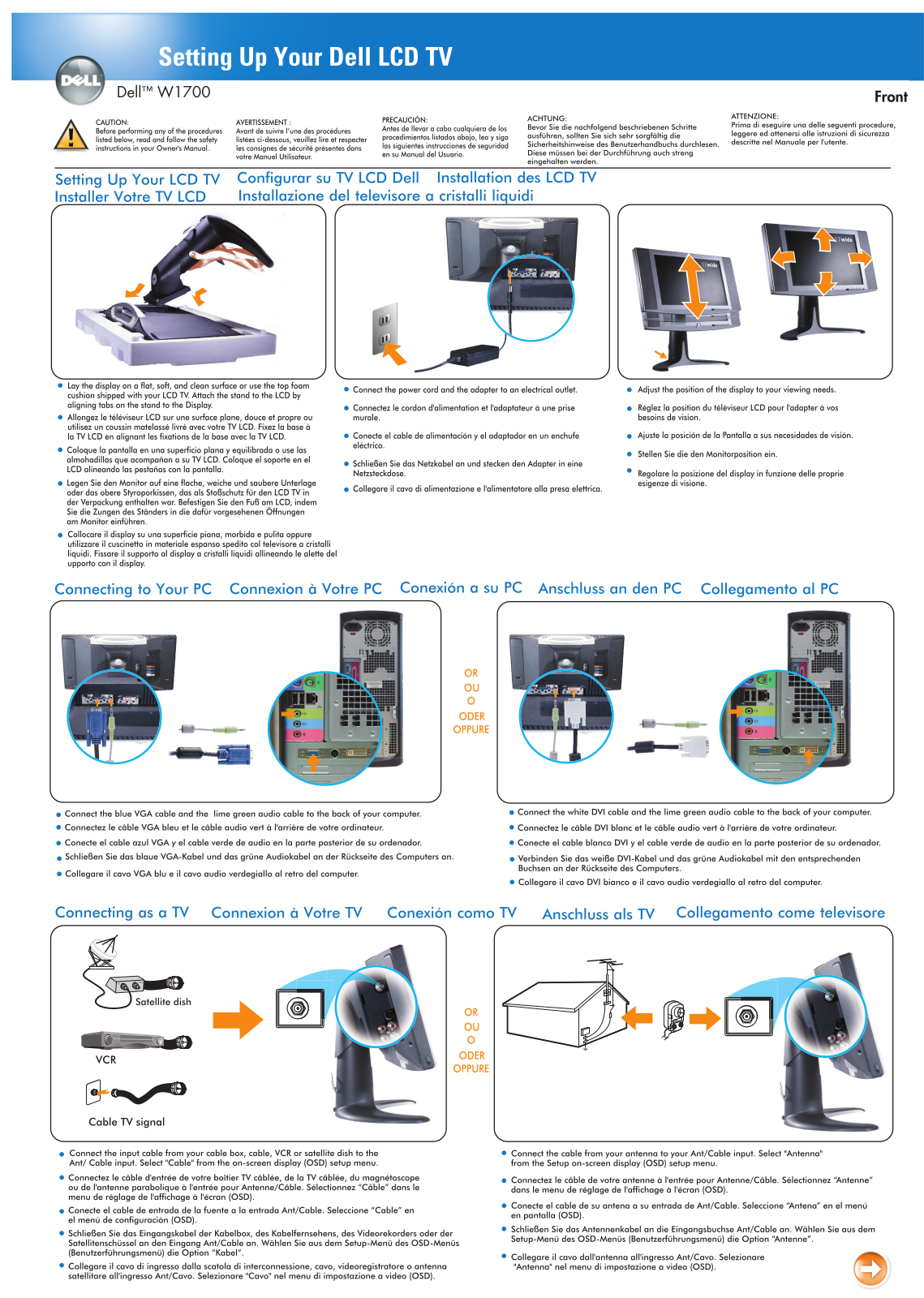 Dell W1700 User Manual