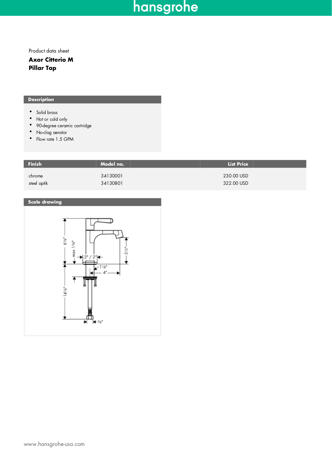 Factory Direct Hardware 34130 User Manual