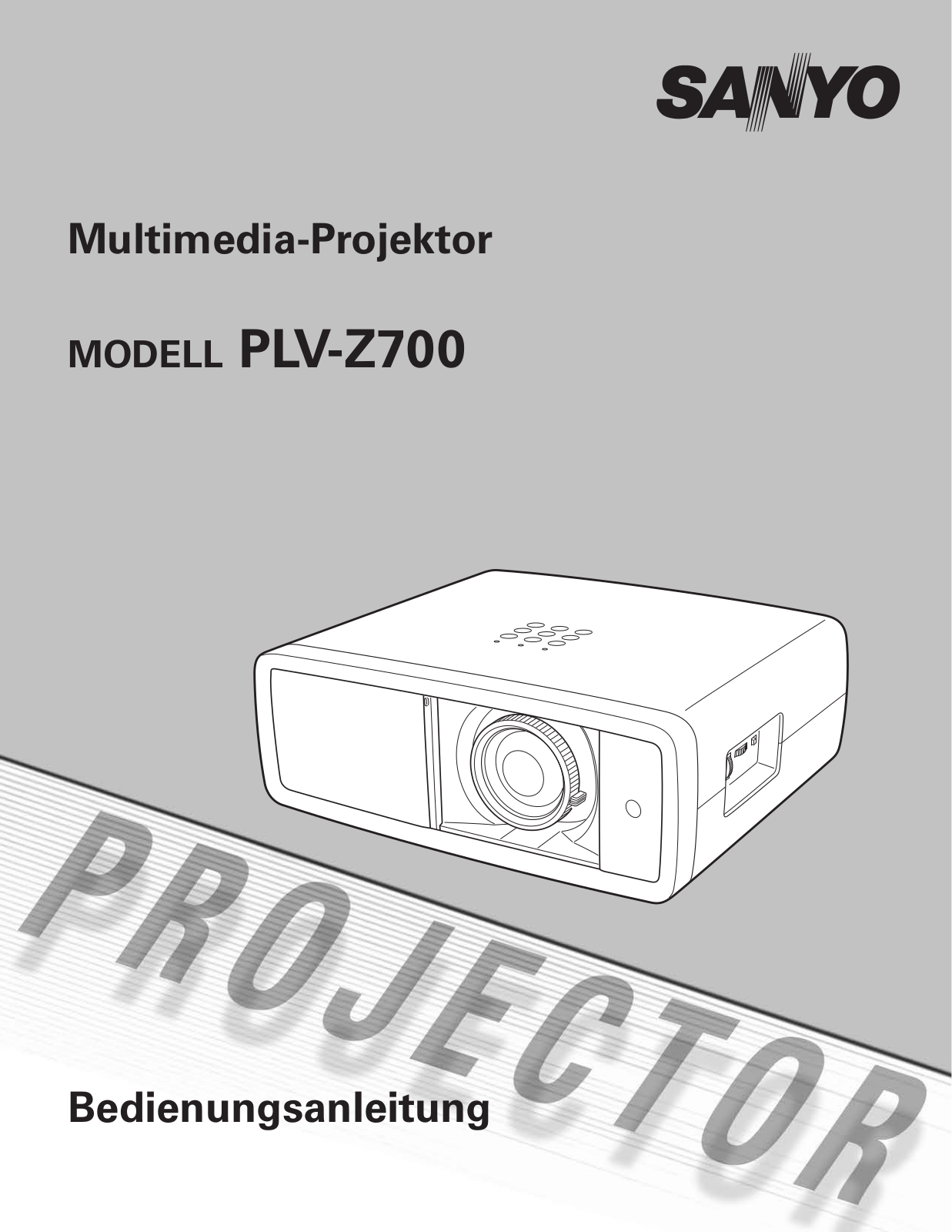 Sanyo PLV-Z700 User Manual