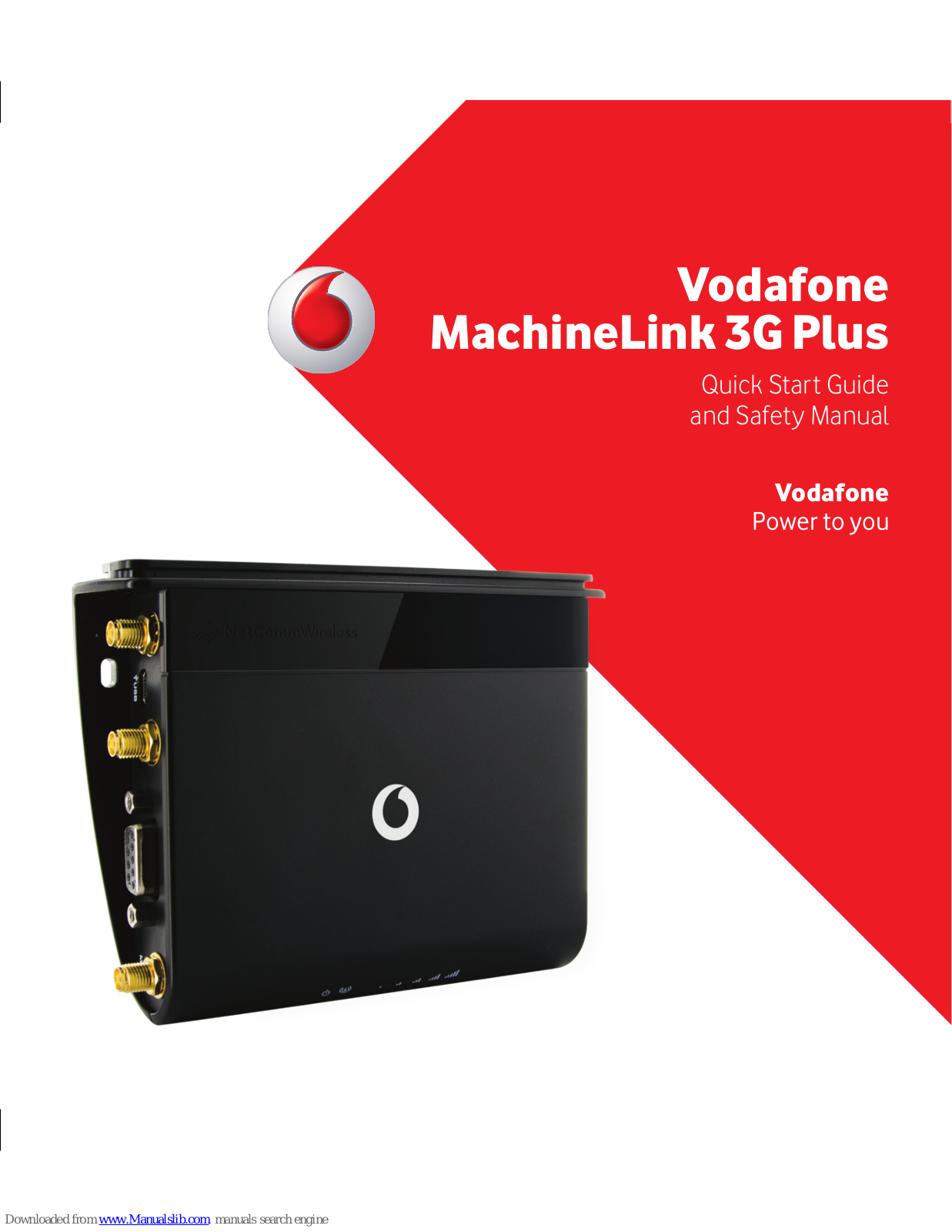 Vodafone MachineLink 3G Plus Quick Start Manual