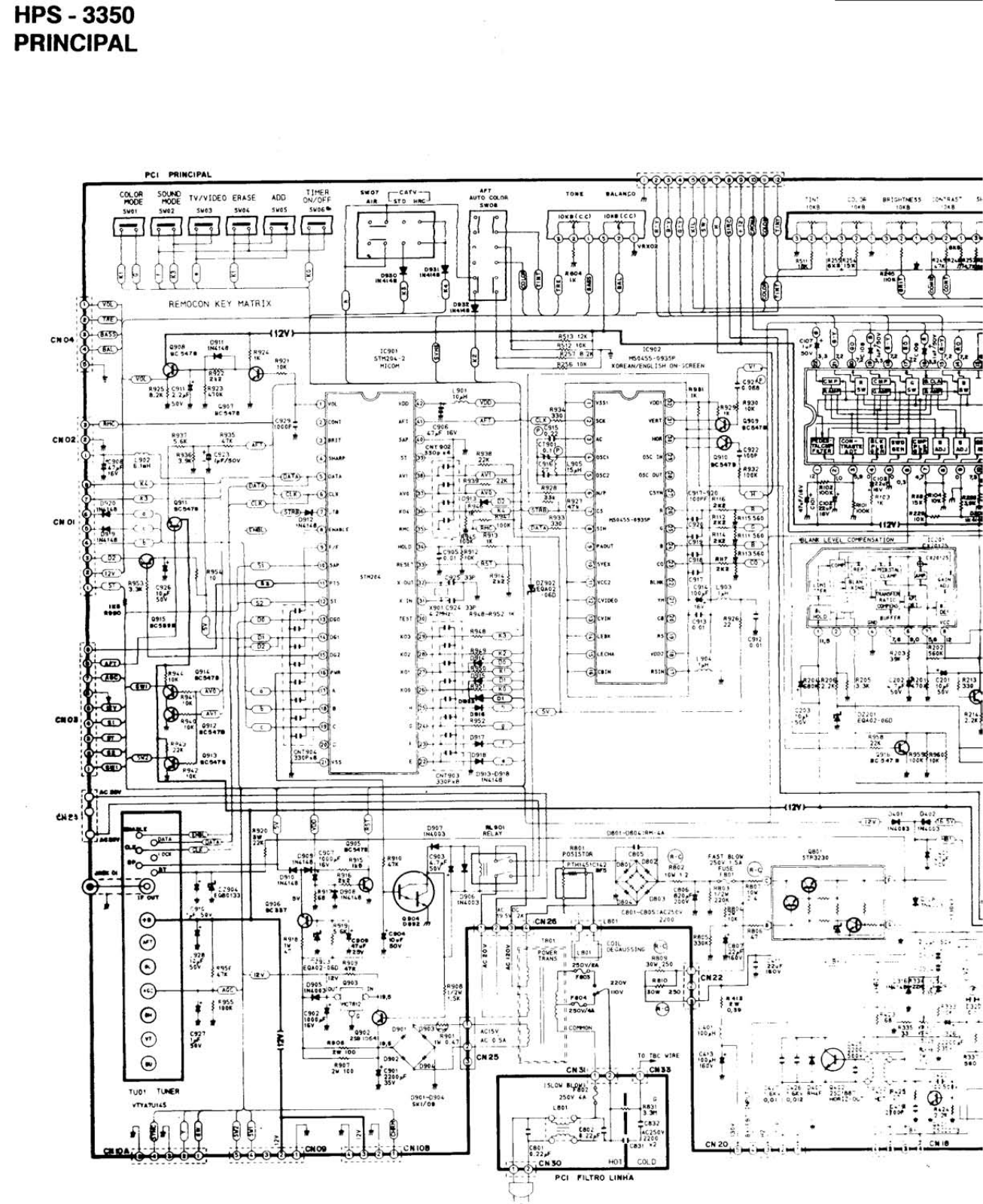 CCE HPS-3350 Schematic