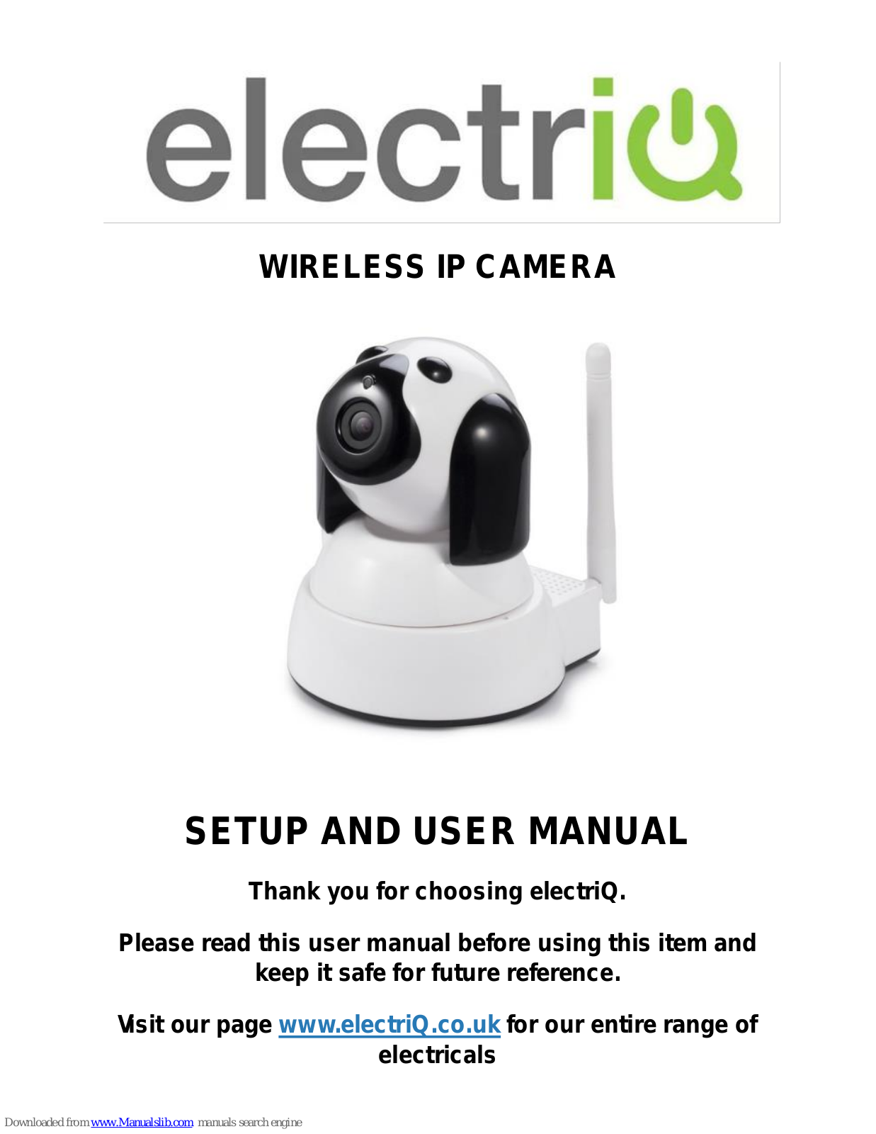 ElectrIQ DOGCAM720 Setup And User's Manual