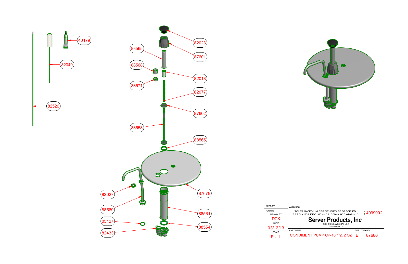 Server 87680 Parts Manual