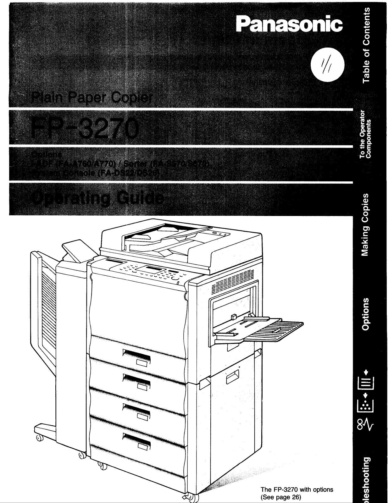 Panasonic fp-3270 Operation Manual