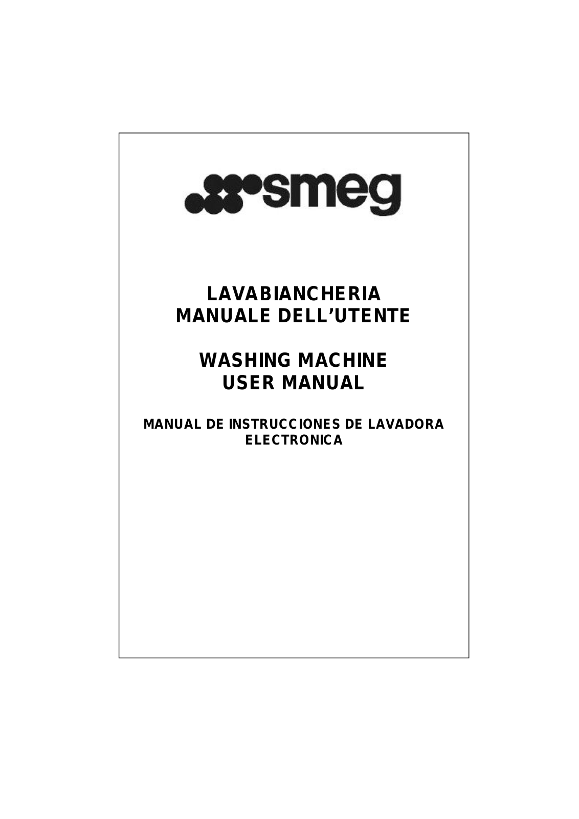 Smeg SWM 128 PT User Manual