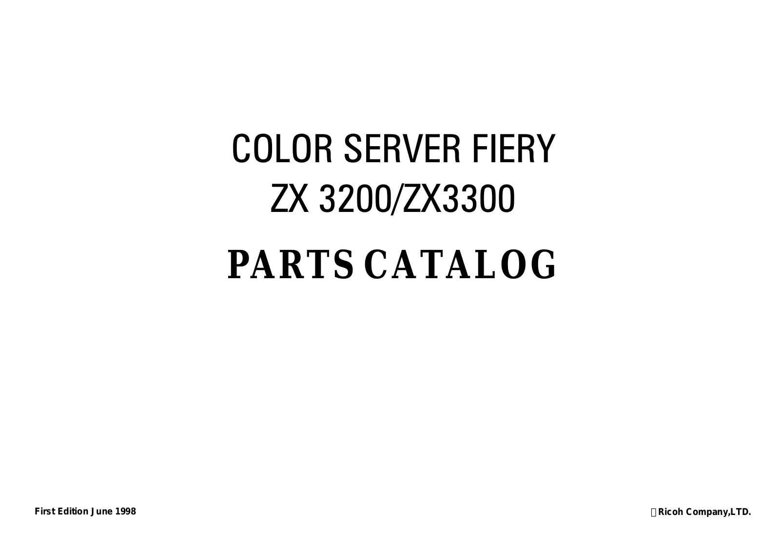 Ricoh zx3200 PARTS CATALOG