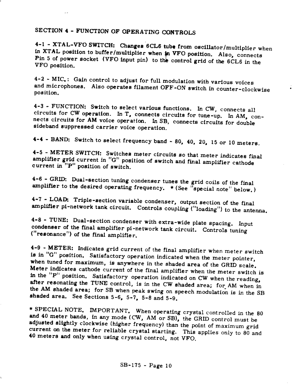 WRL SB-175 User Manual (PAGE 10)