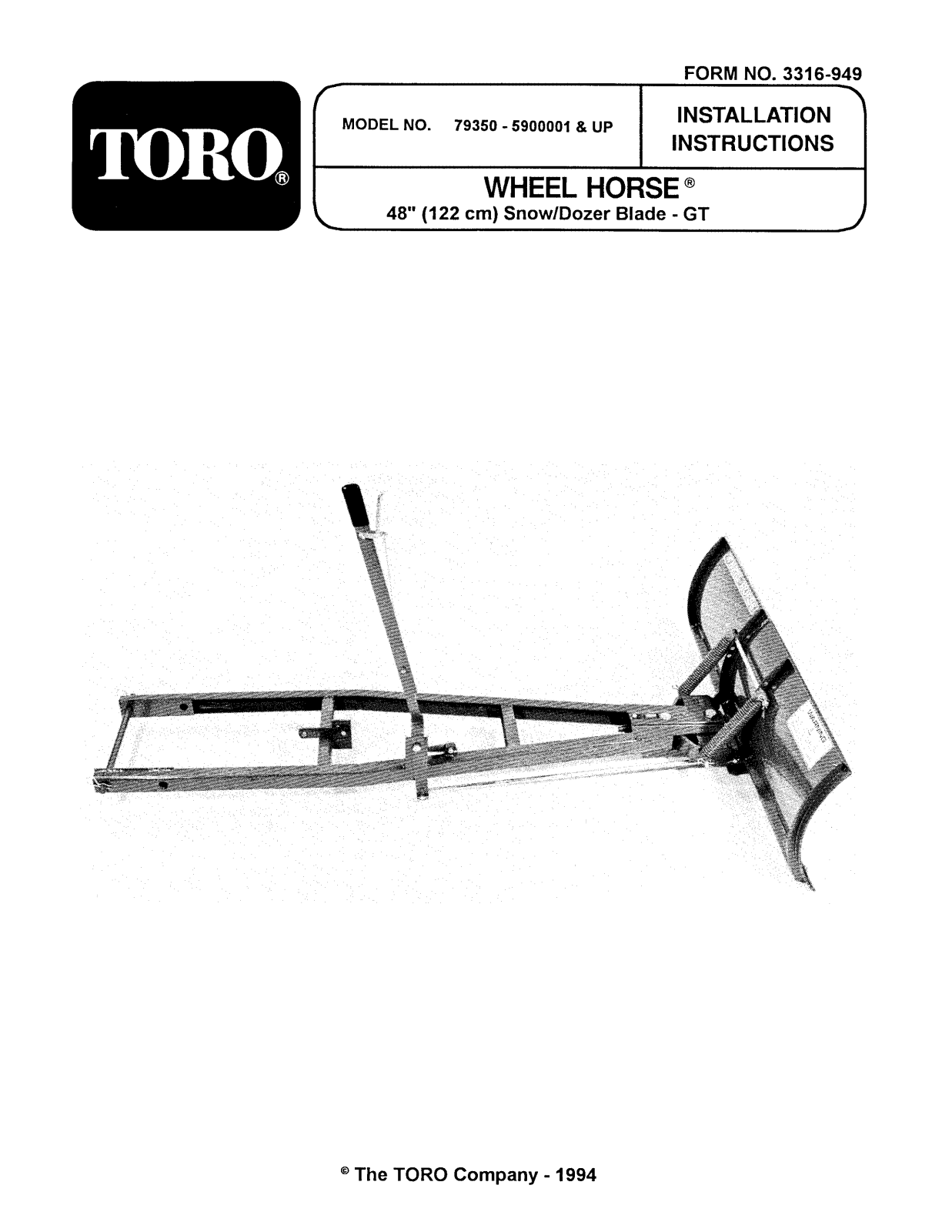 Toro 79350 Installation Instructions