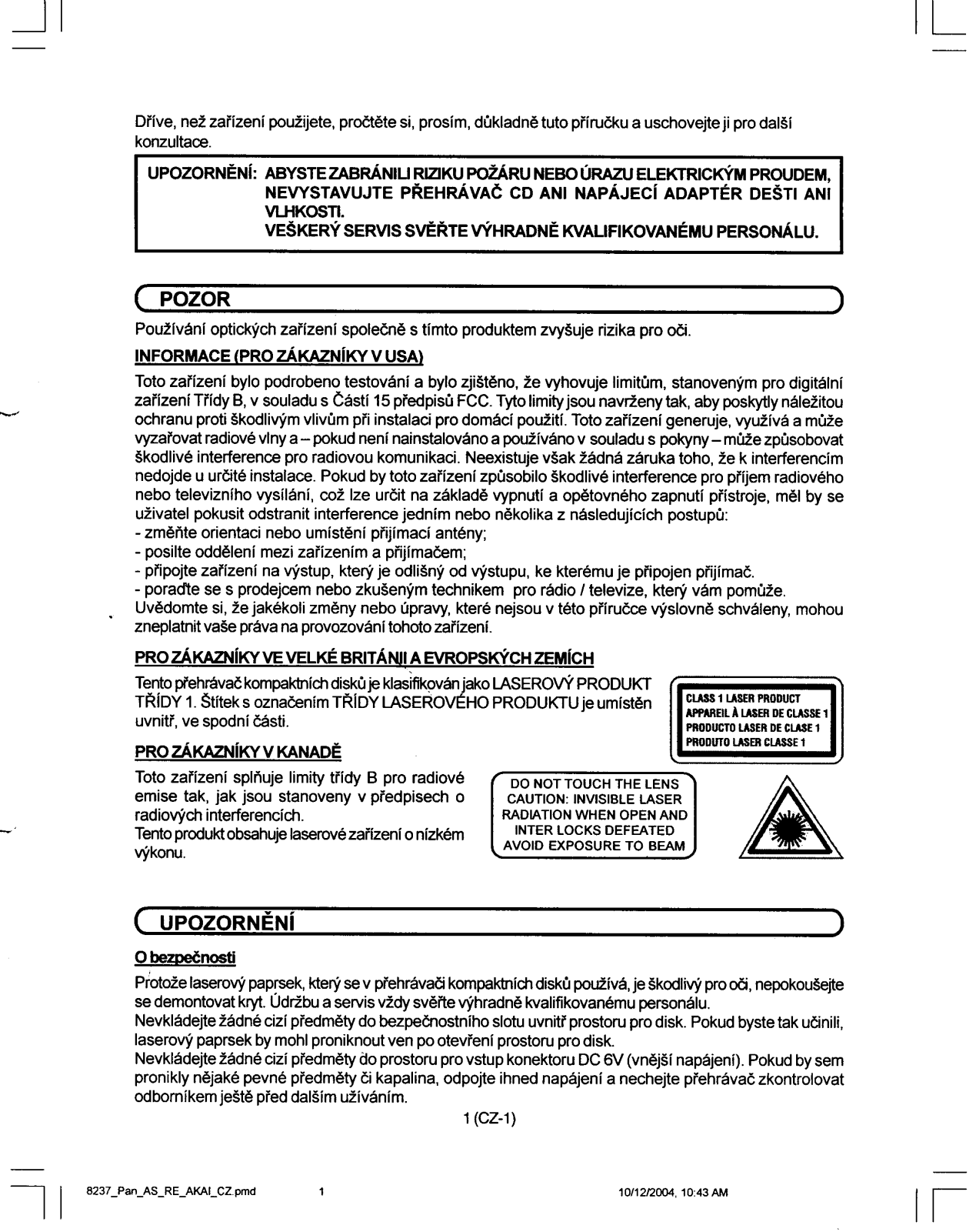 AKAI PD-P5440F User Manual