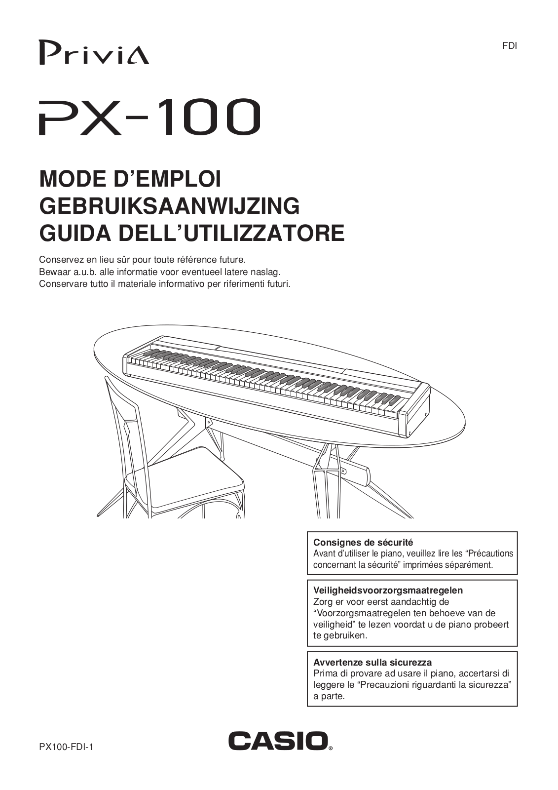 CASIO PX-100 User Manual