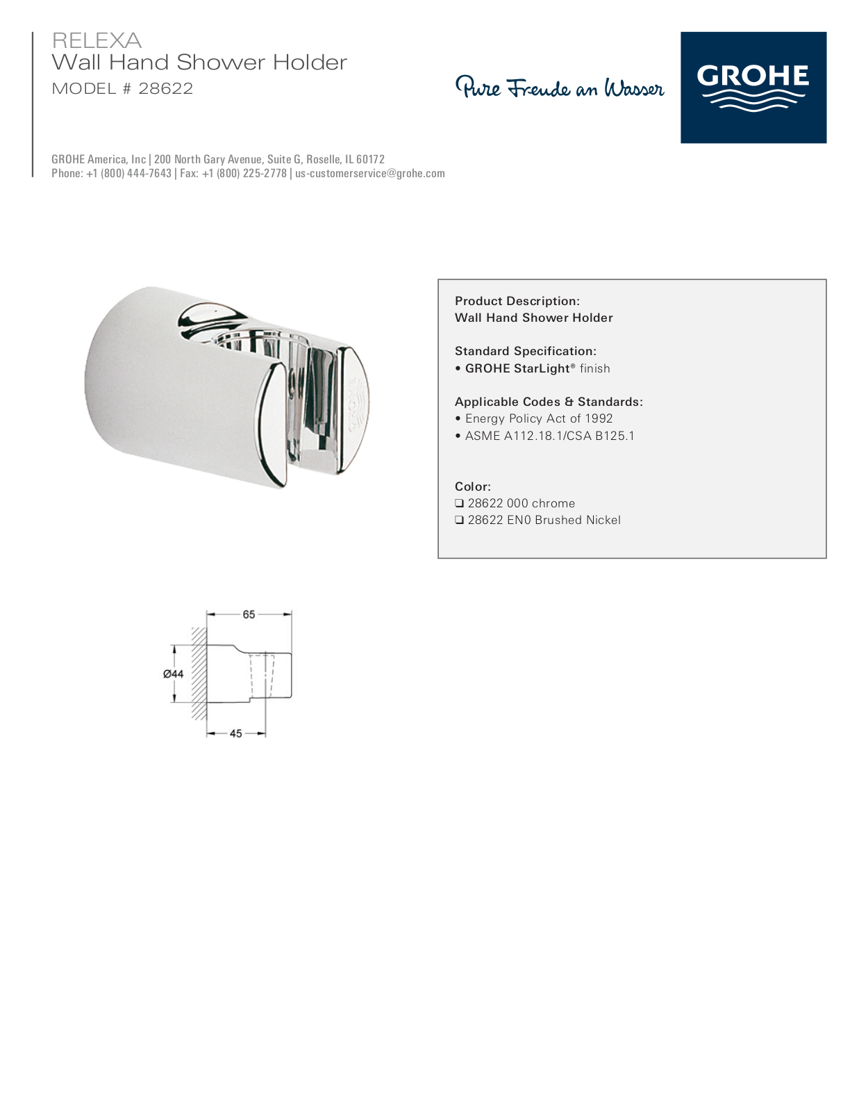 GROHE GRH3554 Specifications - ManualMachine.com