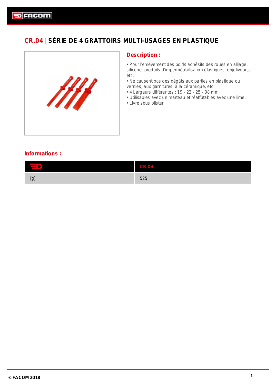 Facom CR.D4PB Specification - ManualMachine.com