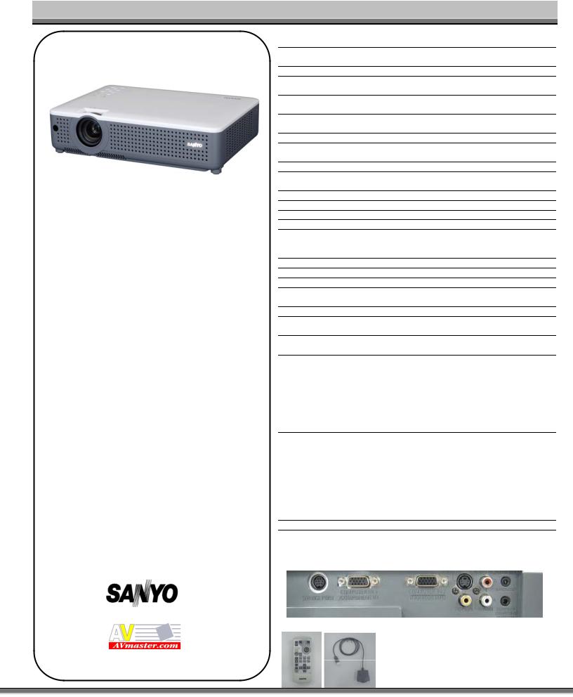 Sanyo PLC-XU75 User Manual 2