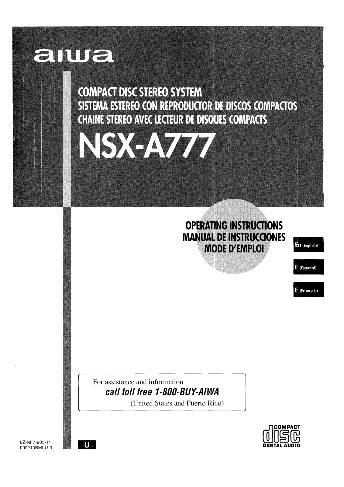 Aiwa NS-XA777 Owners Manual