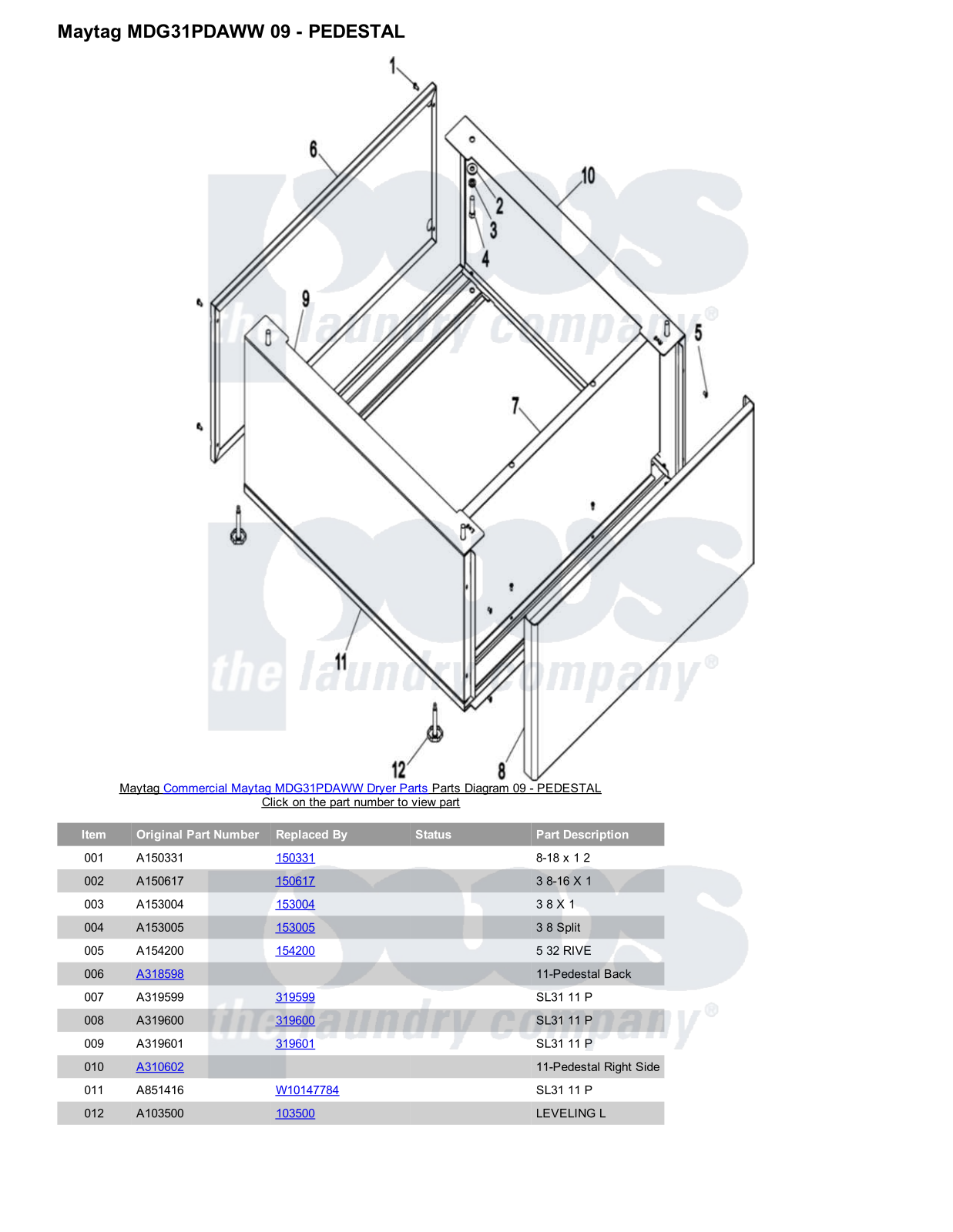 Maytag MDG31PDAWW Parts Diagram