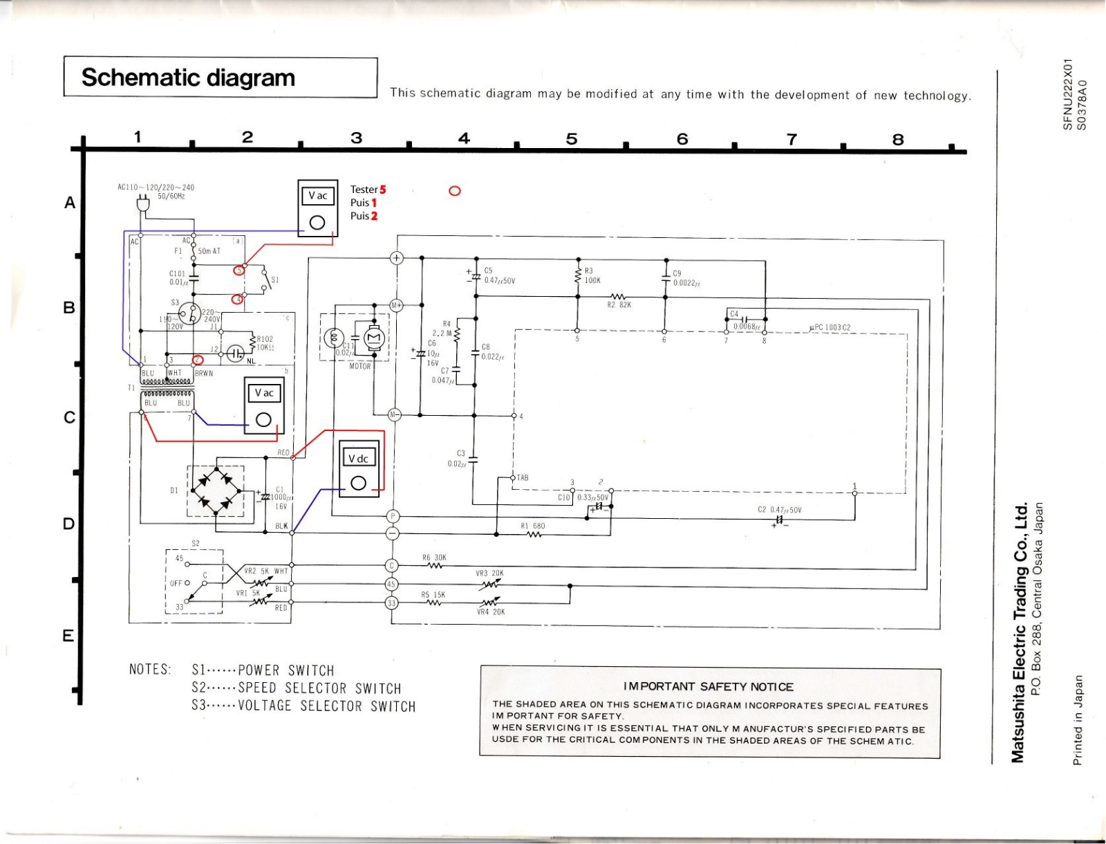TECHNICS SL-220 User Manual