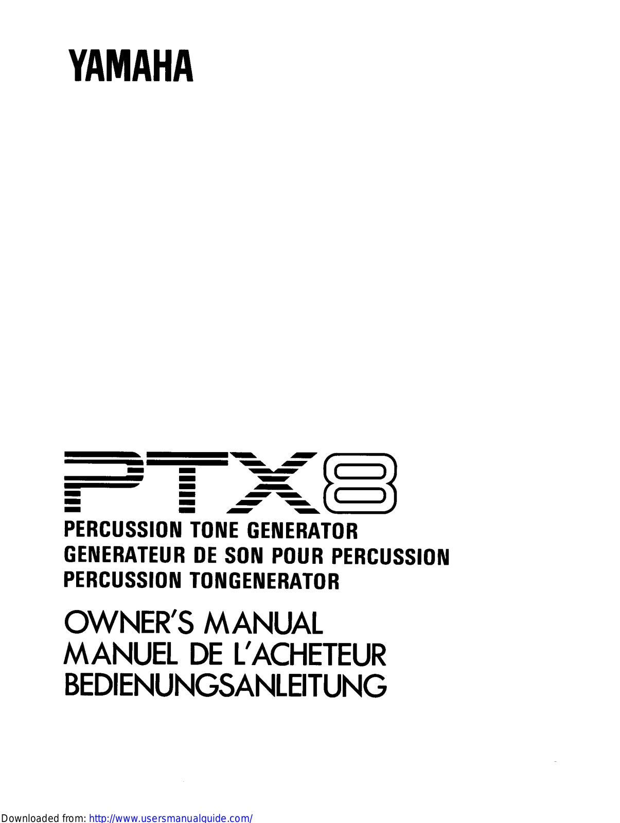 Yamaha Audio PTX8 User Manual