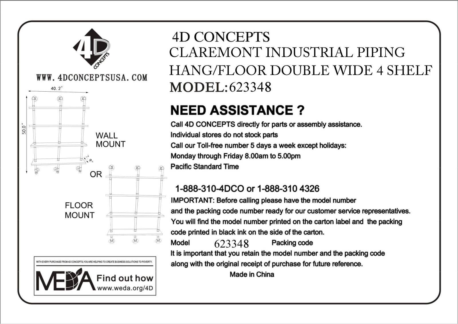 4D Concepts FDC10084 w - ManualMachine.com