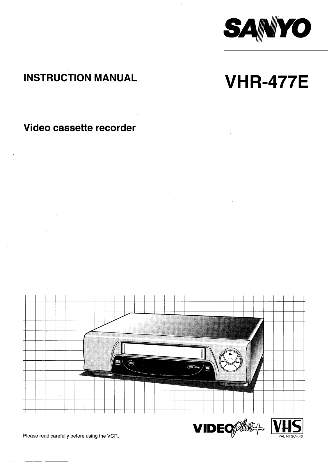 Sanyo VHR-477E Instruction Manual