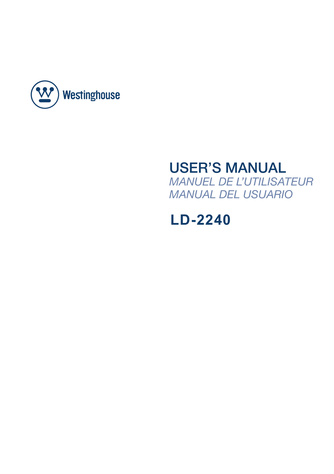 Westinghouse Digital LD-2240 User Manual