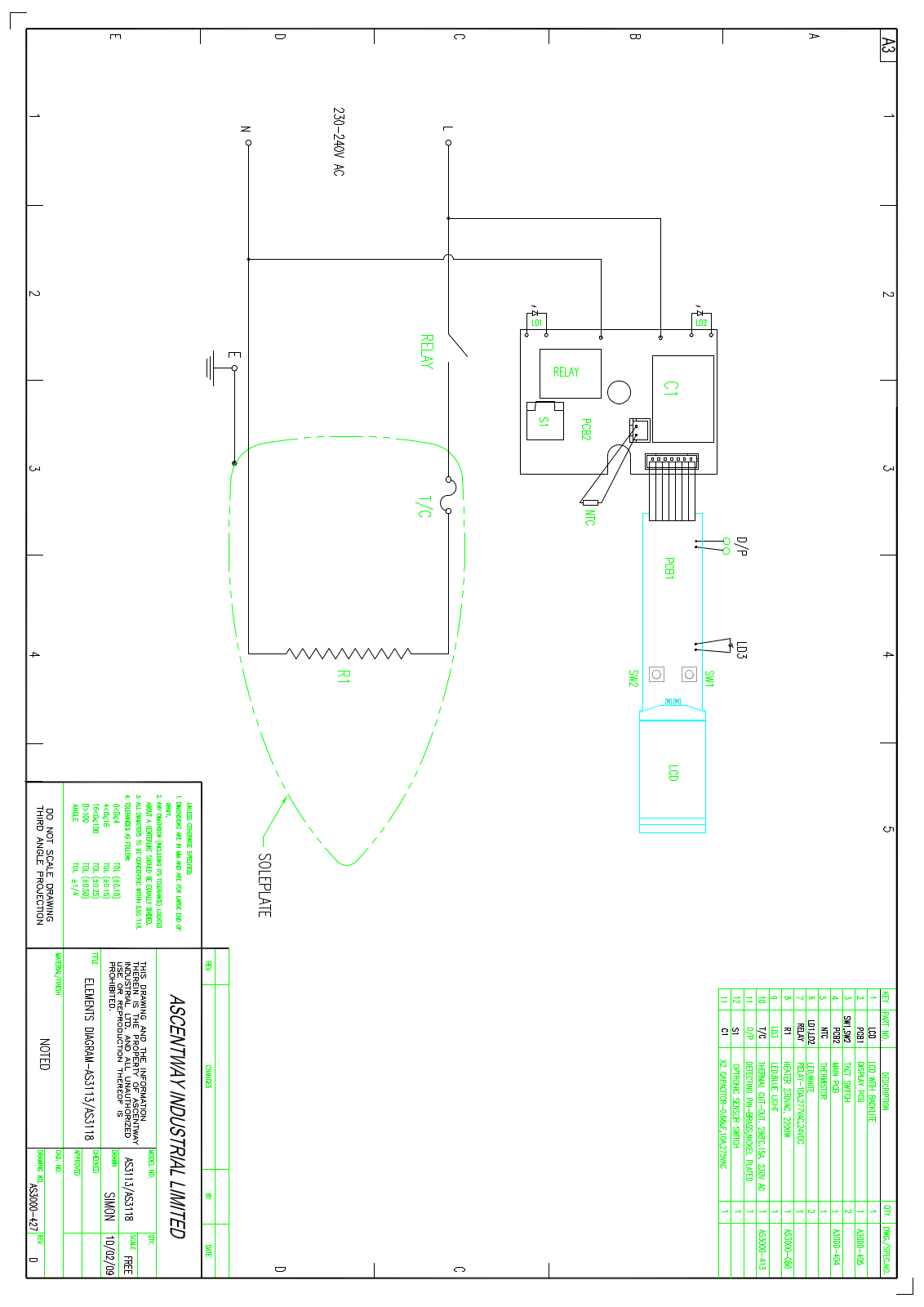 Vitek VT-1243 Exploded view