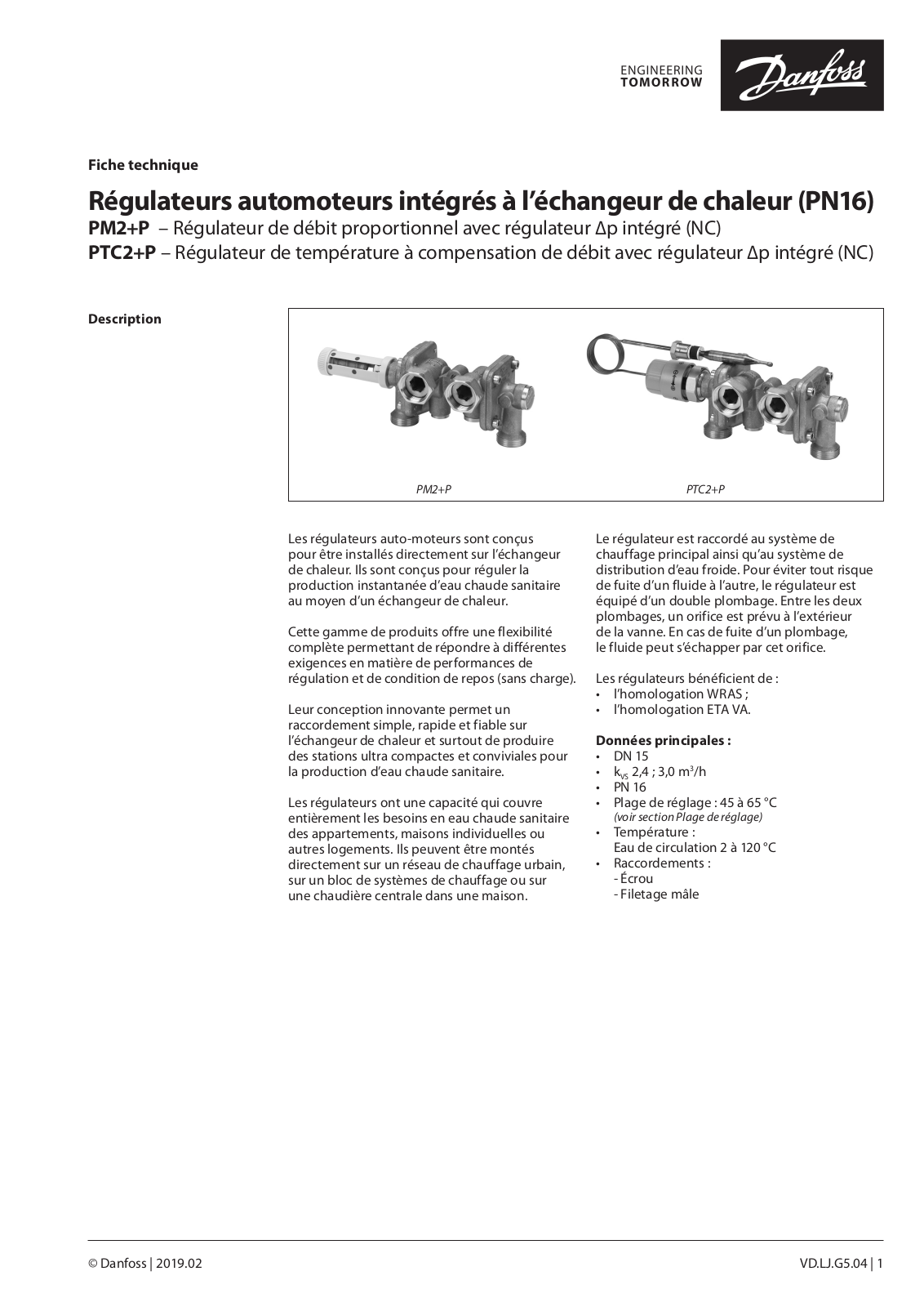 Danfoss PM2 P, PTC2 P Data sheet