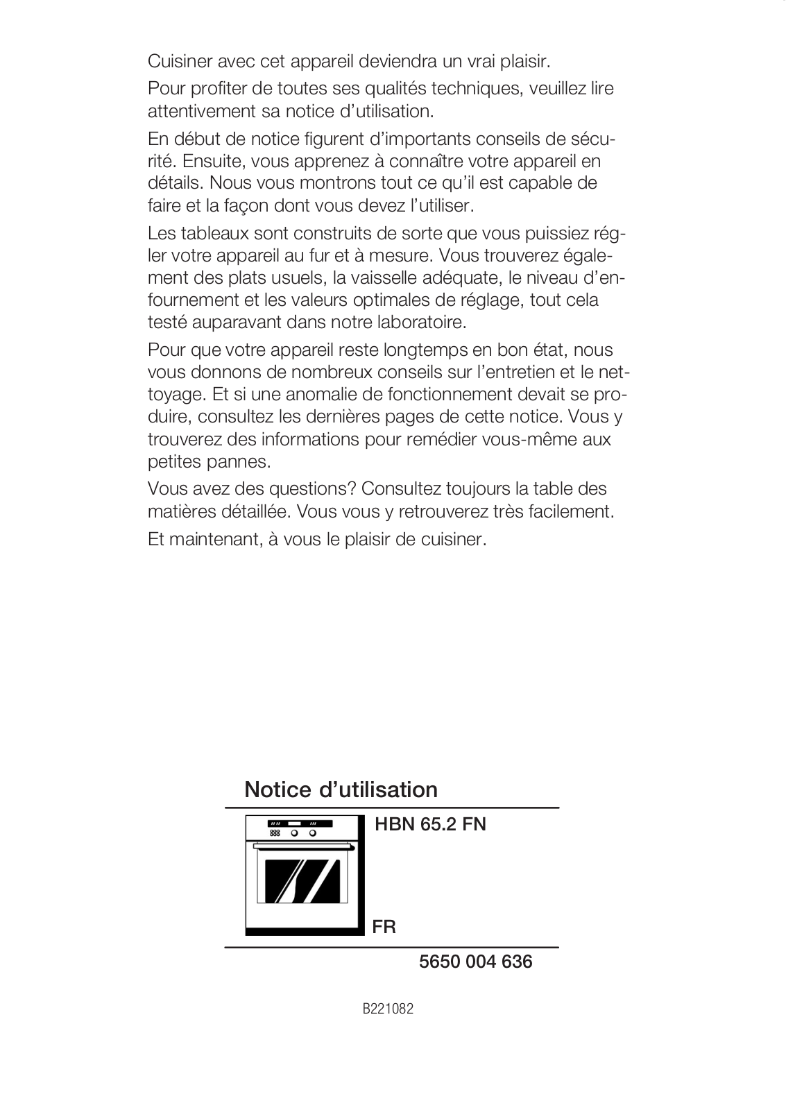 SIEMENS HBN6562FN User Manual