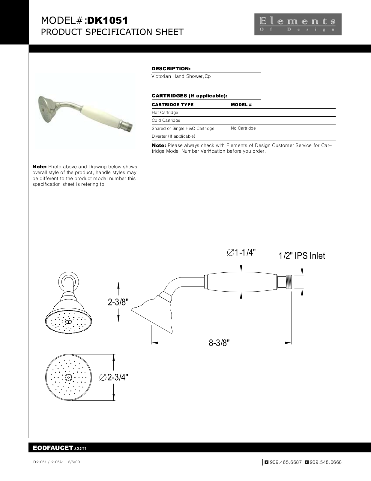 Elements of Design EDE1312 Specifications - ManualMachine.com