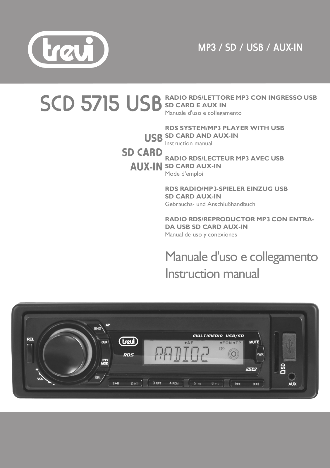 Trevi SDC 5715 USB User Manual